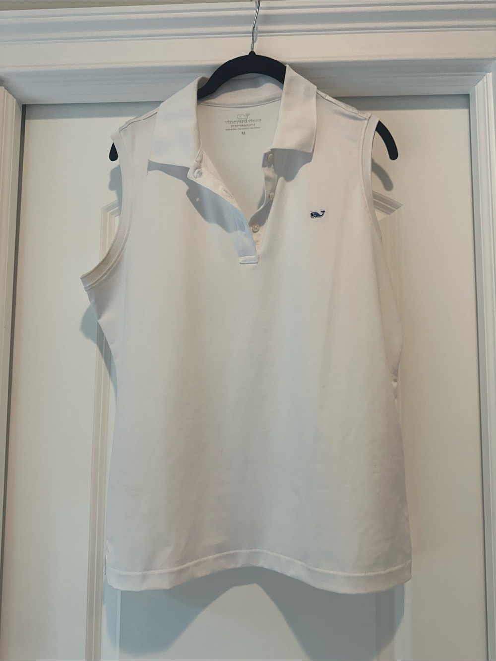 Vineyard Vines White Sleeveless Performance Polo